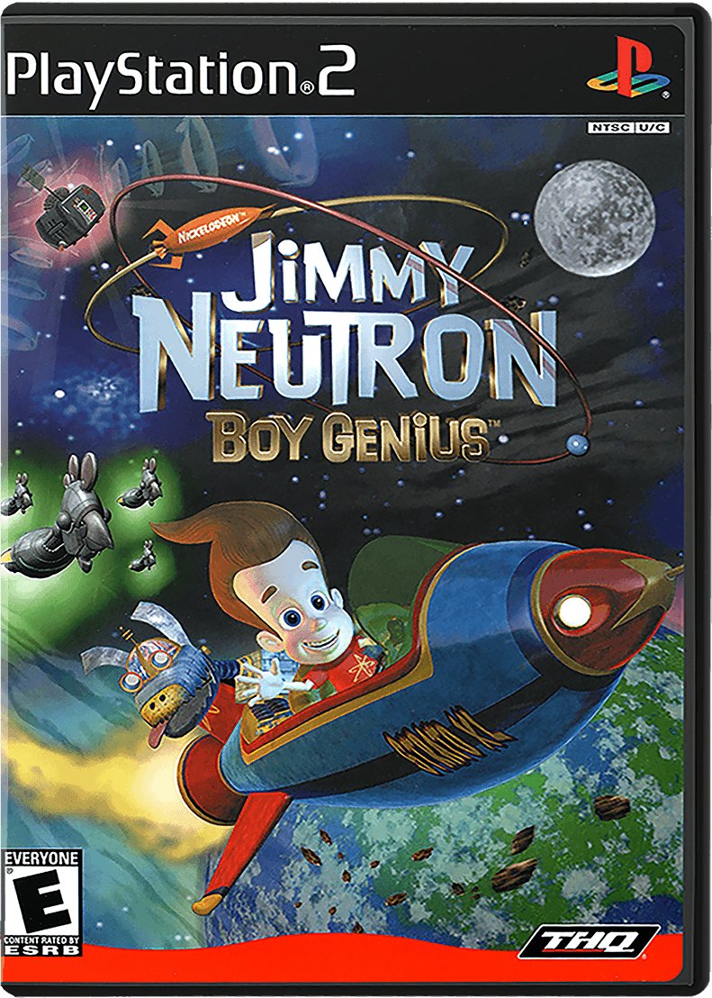 Jimmy Neutron Boy Genius box art for Playstation 2